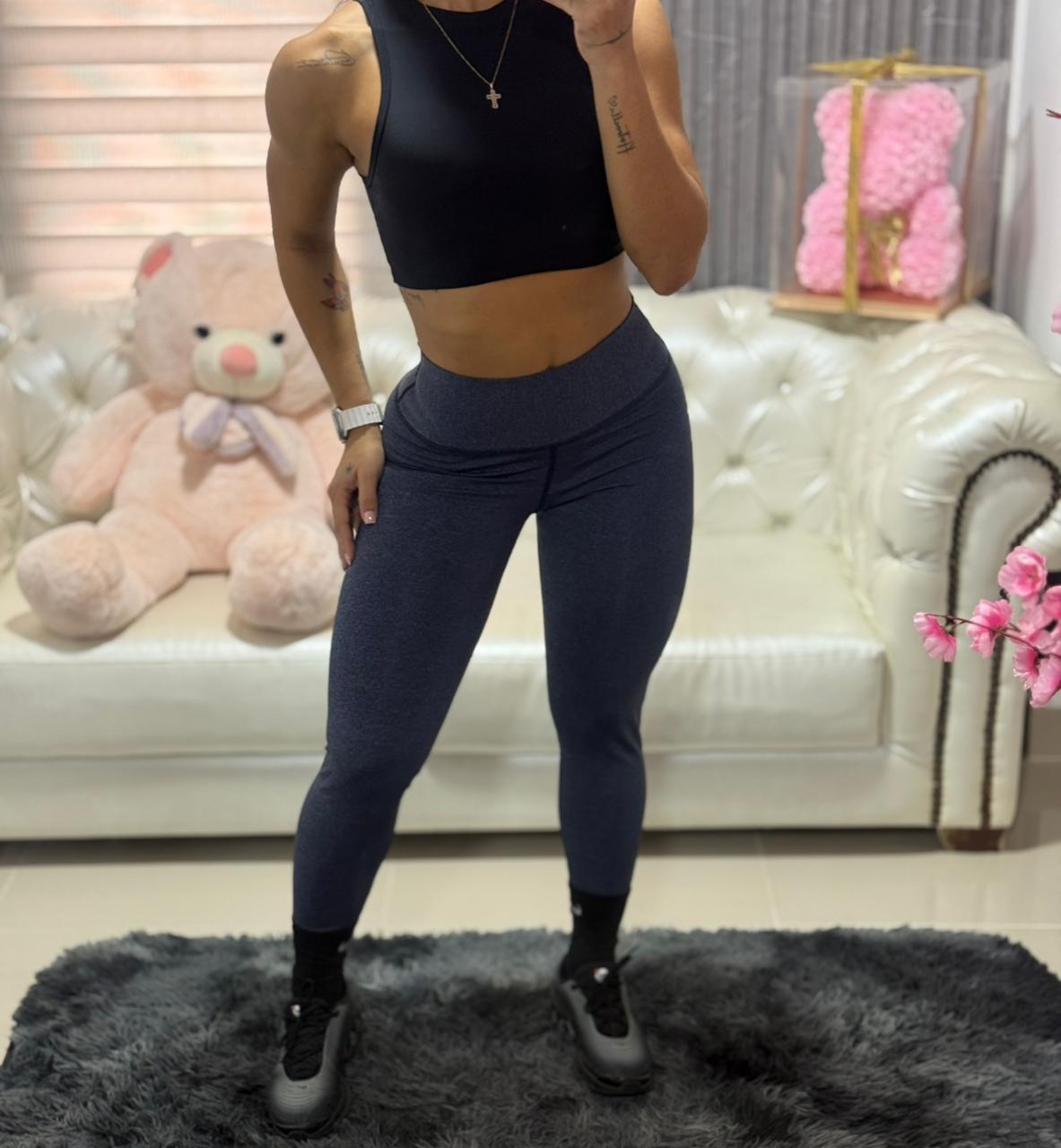 Vista 3 de Leggings Unicolor - COLOR: Gris